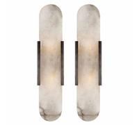 FZQSXAZU Juego de Dos lámparas de Pared Modernas de mármol, iluminación artística de diseño Creativo para tocador de baño, Sala de Estar, mesita de Noche, Pasillo y balcón.