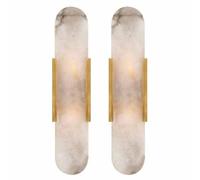 FZQSXAZU Juego de Dos lámparas de Pared Modernas de mármol, iluminación artística de diseño Creativo para tocador de baño, Sala de Estar, mesita de Noche, Pasillo y balcón.