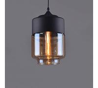 FZQSXAZU Lámpara Colgante de Cristal Riankh Nordic Modern Loft, Casquillo E27 E26, Luces LED para Cocina, Restaurante, Bar, Sala de Estar, Dormitorio (Color: Ámbar-D)(Color: Ámbar-B)