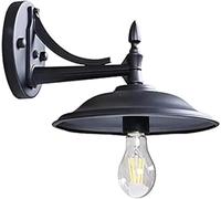 FZQSXAZU Lámpara de Pared Exterior Impermeable Estilo Granero Americano, Luces de Garaje y Porche, Farol Exterior, Soporte de Metal Industrial, Accesorio Antiguo, lámpara Colgante