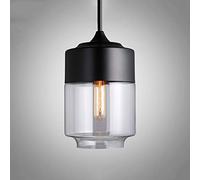 FZQSXAZU Lámparas Colgantes de Cristal Riankh Nordic Modern Loft con Casquillo E27 y E26 LED para Cocina, Restaurante, Bar, Sala de Estar y Dormitorio (Color: Ámbar-D) (Color: Transparente-