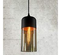 FZQSXAZU Lámparas Colgantes de Cristal Riankh Nordic Modern Loft con Casquillo E27 y E26, Luces LED para Cocina, Restaurante, Bar, Sala de Estar y Dormitorio (Color: Ámbar-D) (Color: Ámbar-