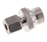 G 1/2'' Macho x 8S Anillo de corte recto de acero inoxidable con junta FKM 630 Barra DIN 2353