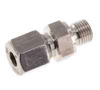 G 1/4'' Macho x 8S Anillo de corte recto de acero inoxidable con junta FKM 630 Bar DIN 2353