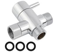 G1/2” Valvula Desviadora 3 Vias, Deviatore Doccia 3 Vie Universal, G1/2" Deviatore Doccia Resistente, Valvola Deviatore di Ricambio per Doccia con Diseño Moderno y alta Durabilidad