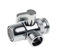 G1 / 2" Válvula Desviadora de 3 vías con Lavadora Latón Macizo | Adaptador Interruptor de Válvula de Ducha Utilizado en Cocina y Baño Grifo del Lavabo Ducha