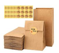 G2PLUS 100PCS Bolsas Papel Kraft,Bolsas Papel Pequeñas,Bolsitas Regalo