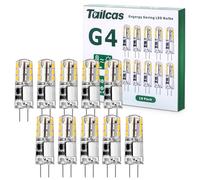 G4 LED Bulbo 1.5W AC/DC 12V, Capsule LED Equivalente a 20W Bombillas Halógenas, Blanco Cálido 3000K 180LM No Regulable, Ángulo de haz de 360°, Paquete de 10