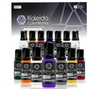 Gaahleri Kaleido Primary 12-Color Set - Water-Based Acrylic Airbrush Paint Kit for Scale Models, Gundam, Mecha, Cars & Miniatures - Pre-Thinned, High Gloss, Fast-Drying, with Thinner & Cleaner