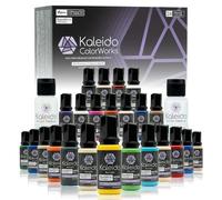 Gaahleri Kaleido Primary Set de 24 Peintures Acryliques pour Aérographe - Base d’Eau, Pré-Diluées, Séchage Rapide, avec Diluant & Nettoyant, pour Gunpla, Maquettes & Miniatures