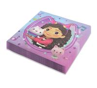 Gabby's Dollhouse - Servilletas de 3 capas, 20 unidades, decoración para fiestas de cumpleaños infantiles