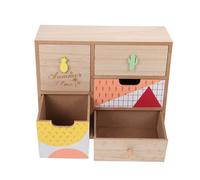 Gabinete de Almacenamiento de Madera Cajones Hogar | Organizador de Joyas de Gran Capacidad, Estuche Clasificador de Escritorio, Apariencia Sencilla y Elegante