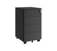 Gabinete de Archivos Móvil 45,1 x 39 x 69,3 cm Negro Tinta