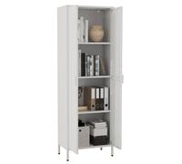 Gabinete de oficina con 4 compartimentos | Librería | Armario de metal | Dimensiones aprox. H. 180 x W. 60 x D. 35 cm - Flokas XL