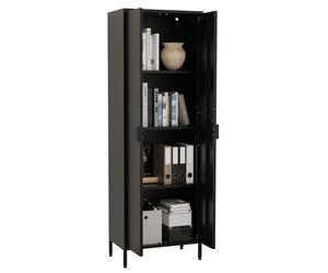 Gabinete de oficina con 4 compartimentos | Librería | Armario de metal | Dimensiones aprox. H. 180 x W. 60 x D. 35 cm - Flokas XL