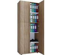 Gabinete de oficina con 5 compartimentos | moderno gabinete de archivo con puertas giratorias | Dimensiones aprox. B. 70 x H. 184 x D. 40 cm – Lona 5 compartimentos