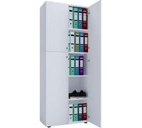 Gabinete de oficina con 5 compartimentos | moderno gabinete de archivo con puertas giratorias | Dimensiones aprox. B. 70 x H. 184 x D. 40 cm – Lona 5 compartimentos