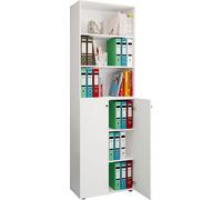 Gabinete de oficina con 6 compartimentos | Estante de oficina | Gabinete de archivo moderno con puertas giratorias | Dimensiones aprox. H. 220 x W. 70 x D. 40cm – Lona 6-compartimento
