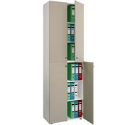 Gabinete de oficina con 6 compartimentos | moderno gabinete de archivo con puertas giratorias | Dimensiones aprox. H. 220 x W. 70 x D. 40cm – Lona 6-compartimento