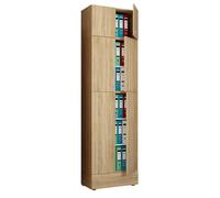 Gabinete de oficina XXL con 5 compartimentos con fijación y cajón / gabinete de archivo moderno con puertas giratorias / dimensiones aprox. H. 240 x W. 70 x D. 39 cm – Lona 5 compartimentos