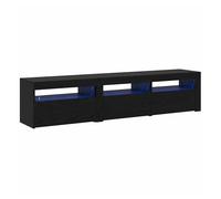 Gabinetes para tv 2 pcs roble negro 180 x 35 x 40 cm