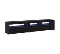 Gabinetes para tv 2 pcs roble negro 195 x 35 x 40 cm