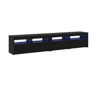 Gabinetes para tv 2 pcs roble negro 210 x 35 x 40 cm