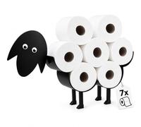 Gadgy Portarrollos Baño De Pie | Almacenaje Papel Higienico | Guardar Papel Higienico Oveja | Porta Papel Higienico De Metal Negro | Apto para Almacenar Toallas O 7 Rollos De Papel Higiénico
