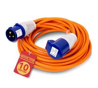 GADLANE Cable Caravana CEE 10m - Cable Autocaravana 16A, Alargador Eléctrico Robusto CEE 240V, Naranja Alta Visibilidad - Ideal para Autocaravana (10 Metros)