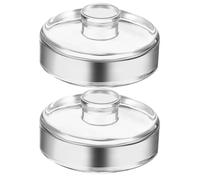 Gadpiparty 2 pesas de fermentación de vidrio para tarros de boca ancha y pepinillos, pesos de fermentación de vidrio pesado con superficie lisa para fermentación de alimentos fermentados y verduras en
