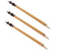 Gadpiparty 3 Piezas Pluma de Caligrafía de Madera, Pluma de Inmersión Artesanal, Color Beige, Diseño Inclinado Ajustable, Flujo de Tinta Suave, para Principiantes y Artistas, Aulas E