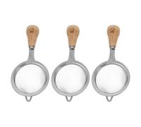 Gadpiparty 3piezas Coladores de Cocina Acero Inoxidable con Mango de Madera Coladores Finos para Líquidos y Alimentos Filtro para Arroz Té Jugos y Aceite Tamiz Multifuncional Resistente
