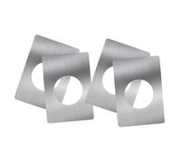Gadpiparty 4 Piezas Tablero de reparación de cerraduras de puertas placa de refuerzo de la puerta cubierta de cerrojo sin puñetazos Hoja fija rodapié candado redondo suite Acero inoxidable