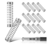 Gadpiparty 50 plumas de bolígrafo de diámetro de alambre, pequeños muelles de compresión de acero inoxidable, resistentes resortes de compresión para bolígrafos, adecuado para oficina, escuela y
