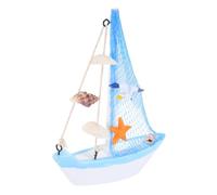 Gadpiparty Barco de Vela en Miniatura Diseño Náutico Elegante de Madera Decoración Multipropósito para Fiesta Verano y Ambientación Costera Hogar