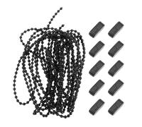 Gadpiparty Cadena de Cuentas Negra para Cortinas Enrollables y Persianas Verticales Conector de Cuentas Pom, Fácil Instalación y Compatibilidad Versátil, 1 Juego