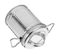 Gadpiparty Cenicero De Cubo con Tapa De Hierro Galvanizado Cubo Metálico En Forma De Cubo 1 Pieza para Interior Y Exterior