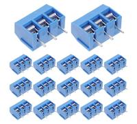 Gadpiparty Conectores y Tamaño Compacto de Bloque de Terminales 20 de Tornillo de Acero Recubrimiento de Estaño, Conexión Segura para Pcb para Proyectos Electrónicos y Bricolaje