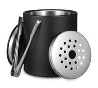 Gadpiparty Cubitera de hielo de cocina de acero inoxidable con pinza aislada para enfriar cerveza y vino con capacidad razonable para reuniones y ocasiones