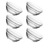 Gadpiparty Cuencos Postre Estilo Delicado y Único Redondos de Vidrio Transparente Set de 6 Prácticos Rebabas y Servir Fruta Ideales para Restaurantes de Té