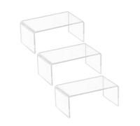 Gadpiparty Elevadores Acrílicos Transparentes para Exhibición de Zapatos 3 Unidades en Forma 6 Cm de Alto Organizador para Hogar y Tienda, Estantes de Exhibición Resistentes y Versátiles