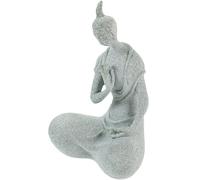 Gadpiparty Figura de Buda de escritorio de piedra arenisca, escultura de estilo zen para el hogar y la sala de estudio, mini estatua de Buda segura y delicada para decoración de mesa