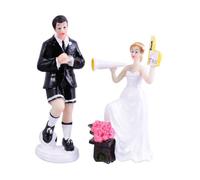 Gadpiparty Figuras de Novios Resistentes a Deformaciones y Desvanecimiento en Resina Sintética para Decoración de Tarta de Boda Temática de Fútbol para Celebraciones