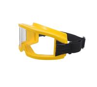 Gadpiparty Gafas de seguridad antivaho amarillas con diadema ajustable y marco de policarbonato resistente al viento para trabajo de construcción y laboratorio de química, gafas de seguridad