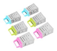 Gadpiparty Mini Rallador de Queso de Acero Inoxidable Cuatro Caras para Cortar Verduras y Ajo, Herramienta Compacta y Multifuncional para Cocina Diaria