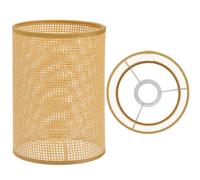 Gadpiparty Pantalla de lámpara de ratán tejida E27 para lámpara de mesa, salón y dormitorio, cubre luz de mesa y lámpara de pie, protege los ojos