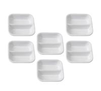 Gadpiparty Platos Pequeños de Aperitivo de Cerámica de Color Claro Superficie Lisa y Base Estable para Almacenar Condimentos Hogar o Restaurante, Paquete de 6 Piezas Reutilizable
