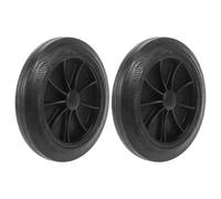 Gadpiparty Ruedas de Repuesto y Movimiento Suave 2 Piezas, Resistente para Contenedores de 100l y 120l para Cubo de Basura de Plástico Negro Adecuado para Uso Exterior