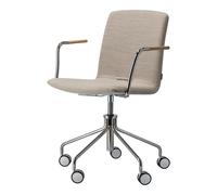 Gärsnäs Silla giratoria con base de cromo Day Roble-natural-H&S-tela foss 0212