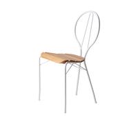 Gärsnäs Silla Pia Soporte de acero lacado blanco - roble aceitado